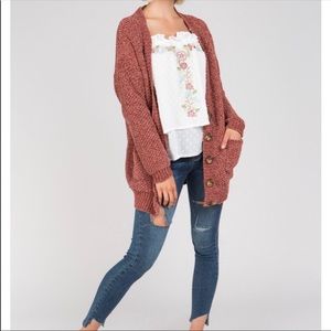 Chenille cardigan